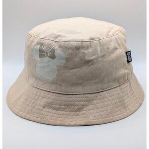 Disney Minnie Mouse Hidden Mickeys Reversible Bucket Hat Beige Neutral Adult